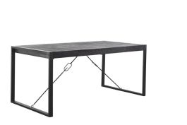 Eettafel Newhaven U-poot zwart 160x90 cm rechthoekig