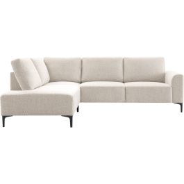 Hoekbank links Garzeno beige met hoge poten basic comfort