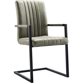 Eetkamerstoel met armleuning Pareda groen