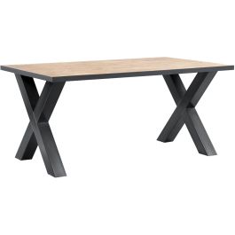 Eettafel met kruispoot Silvares 164x100 cm rechthoekig