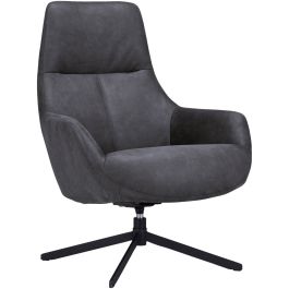 Draaifauteuil Kenmare microleder donkergrijs