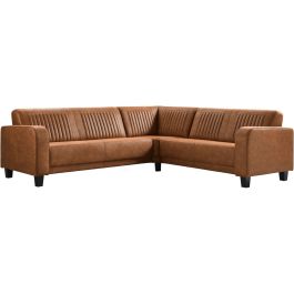 Hoekbank rechts Mills microleder cognac premium comfort