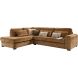 Hoekbank links Pomasi bruin basic comfort