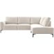 Hoekbank rechts Garzeno beige met hoge poten basic comfort