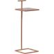 Bijzettafel Drenia roze 22 cm vierkant