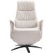 Relaxfauteuil Altonia large lichtgrijs leer