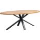 Eettafel Caltana 200x105 cm lichtbruin ovaal