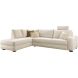 Hoekbank links Famatina met hoofdsteun beige basic comfort