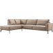 Hoekbank links Alburg microleder taupe premium comfort