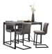 Bartafel Newhaven zwart mangohout 140x80 cm rechthoekig