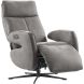 Relaxfauteuil Niland elektrisch medium microleder grijs