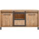 Dressoir Alva 90x179x50 cm orange teak met verlichting