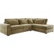 Hoekbank rechts Yukom groen met kussens premium comfort