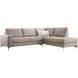 Hoekbank rechts Totham taupe microleder excellent comfort