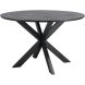 Eettafel Walden zwart eikenhout 130 cm  rond