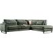Hoekbank rechts Coventry groen basic comfort