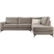 Hoekbank rechts Totham microleder taupe basic comfort
