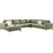 Hoekbank rechts Flandria groen basic comfort