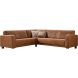 Hoekbank links Mills microleder cognac basic comfort