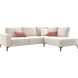 Hoekbank rechts Garzeno beige met hoge poten basic comfort