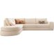 Hoekbank links Azara beige basic comfort