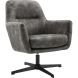 Draaifauteuil Tarkio velvet antraciet