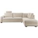Hoekbank rechts Famatina met hoofdsteun beige basic comfort