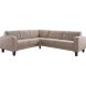 Hoekbank links Mills microleder taupe basic comfort
