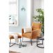 Fauteuil Varne geel met voetenbank basic comfort