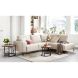 Hoekbank rechts Garzeno beige met hoge poten basic comfort