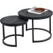 Bijzettafelset Foxford black