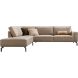 Hoekbank links Alburg microleder taupe premium comfort