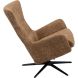 Draaifauteuil Alora met kantelfunctie bouclé bruin