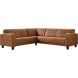 Hoekbank links Mills microleder cognac basic comfort