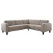 Hoekbank rechts Mills microleder taupe basic comfort