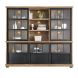 Vitrinekast Ladonia 210x233x50 cm 5 glazen schuifdeuren