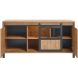 Dressoir Alva 90x179x50 cm orange teak met verlichting