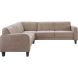 Hoekbank links Mills microleder taupe basic comfort