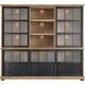 Vitrinekast Ladonia 210x233x50 cm 5 glazen schuifdeuren