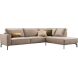 Hoekbank rechts Alburg microleder taupe basic comfort