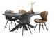Eettafel Newhaven zwart mangohout 240x100 cm rechthoekig