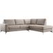 Hoekbank rechts Totham microleder taupe basic comfort