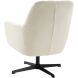 Draaifauteuil Tarkio bouclé wit