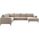 Hoekbank links Calira taupe premium comfort