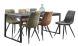 Eettafel Newhaven U-poot zwart 160x90 cm rechthoekig