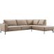 Hoekbank rechts Alburg microleder taupe premium comfort