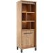 Opbergkast Alva 188x63x50 cm orange teak met verlichting