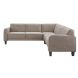 Hoekbank rechts Mills microleder taupe basic comfort