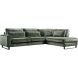 Hoekbank rechts Coventry groen basic comfort