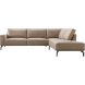 Hoekbank rechts Alburg microleder taupe premium comfort